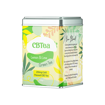 CBTea 250mg Cold Pressed Full Spectrum CBD Lemon & Lime Green Tea - 100g